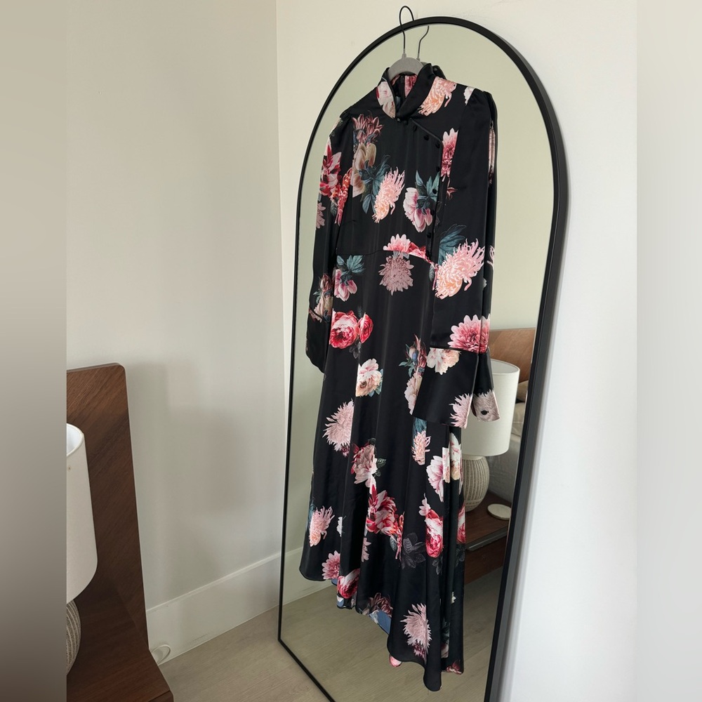Floral silk dress